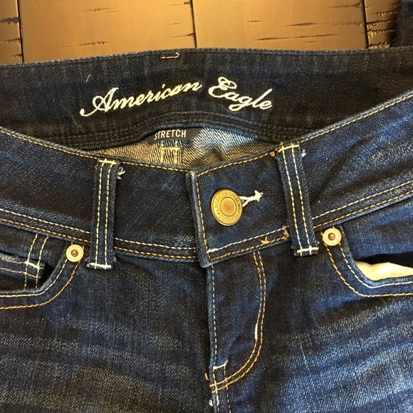 AE Stretch Dark Wash Slim Boot Jeans - Sz 0 - Picture 4 of 5